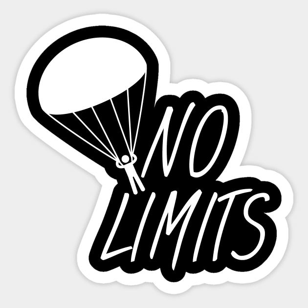 Skydiving no limits Sticker by maxcode